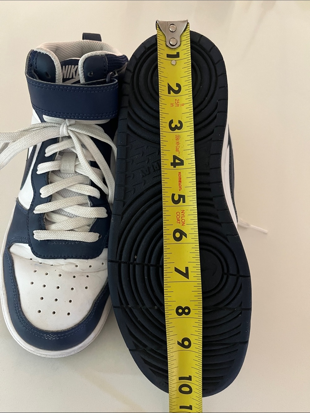Boys Nike Court Borough Mid - Navy/White size 6.5Y - Picture 4 of 10